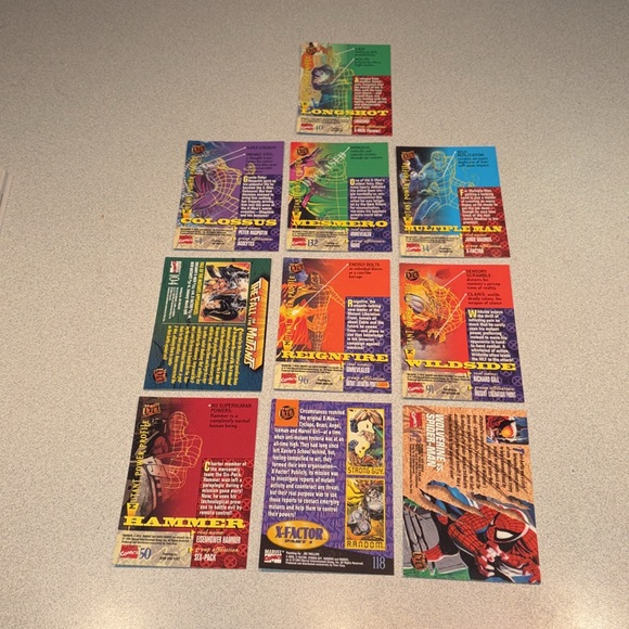 ‘94 Fleer Ultra Collectors Cards by Marvel Superheroes Supervillains and X Overs - Picture 2 of 2